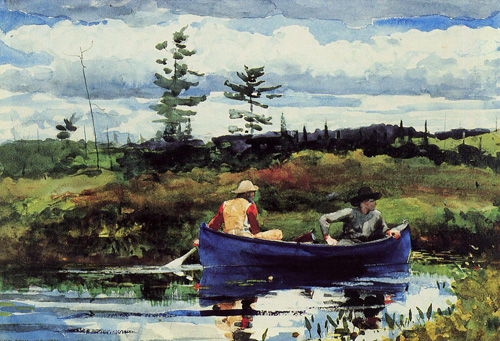 (image for) Handmade oil painting Copy paintings of famous artists Winslow Homers Paintings The Blue Boat